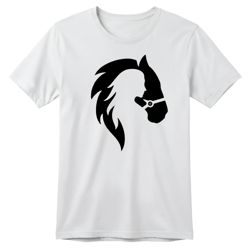 تی‌شرت آستین کوتاه بچگانه مدل دختر و اسب کد p2 