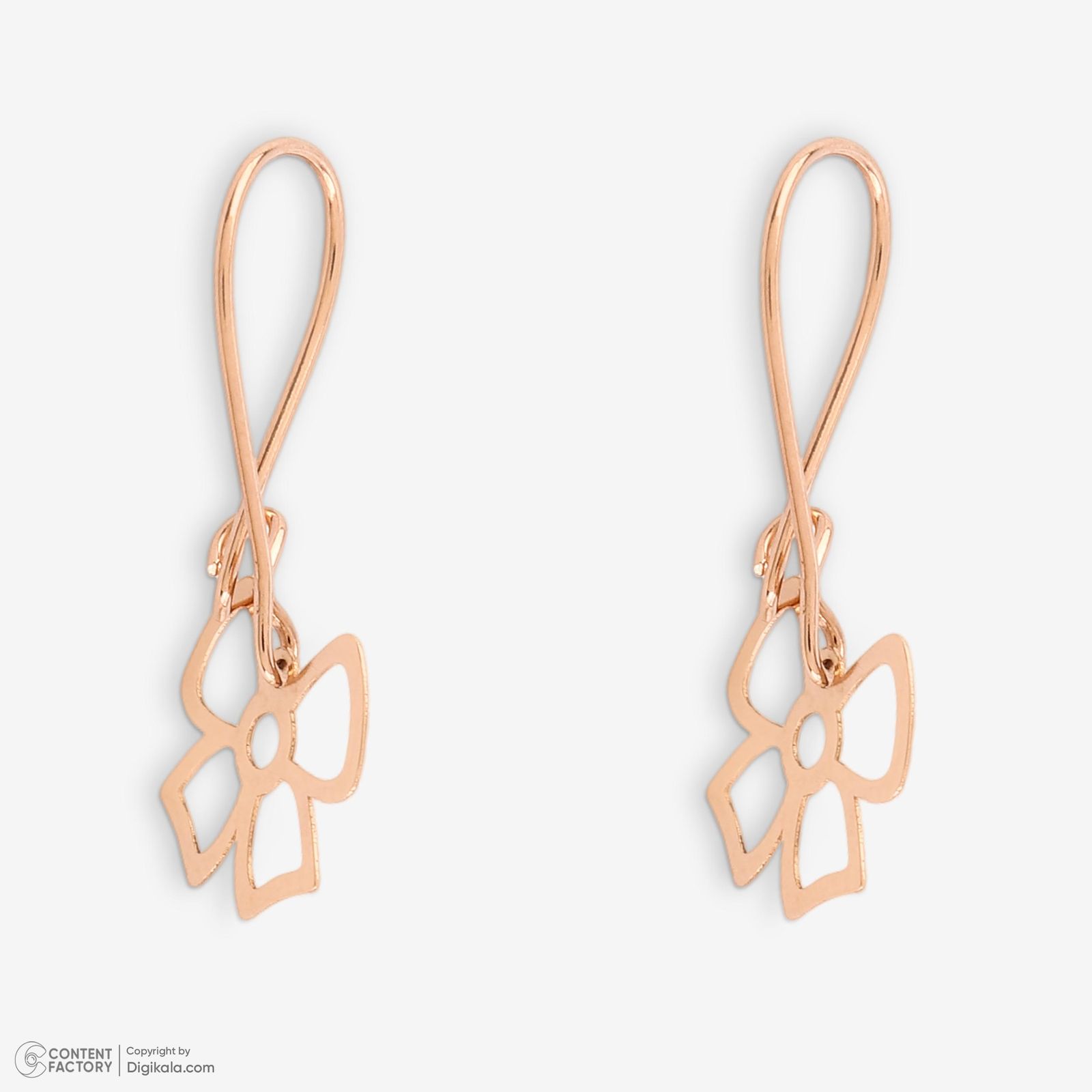 نیم ست طلا 18 عیار زنانه حافا گلد مدل پاپیون کد nim19 -  - 10