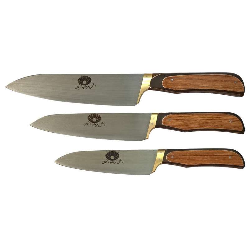 ست 3 پارچه چاقو آشپزخانه زنجان مدل مروارید