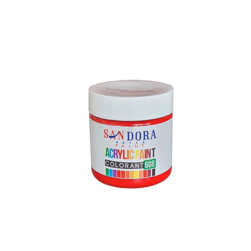 رنگ قرمز اکرلیک ساندورا مدل کلورانت وزن 300 گرم