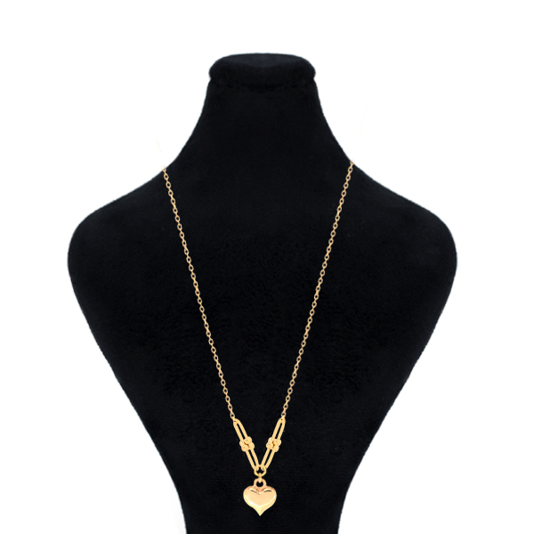 گردنبند طلا 18 عیار زنانه ماوی گالری مدل تیفانی و زنجیر قلب توپر