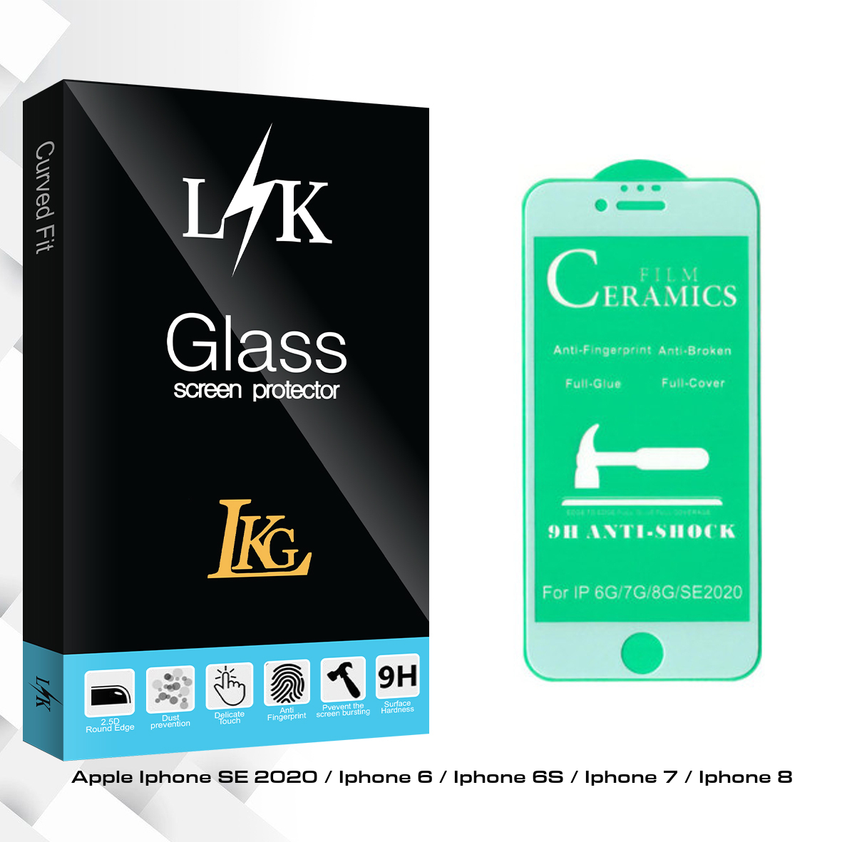 محافظ صفحه نمایش سرامیکی ال کا جی مدل LK Glass مناسب برای گوشی موبایل اپل Iphone SE 2020 / 6 / 6S / 7 / 8