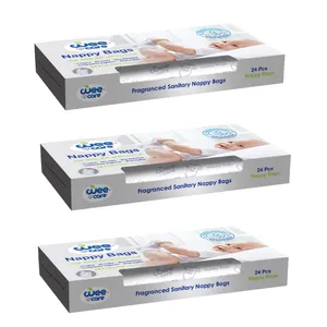  کیسه بهداشتی پوشک وی کر مدل Nappy Bagsجعبه 3 بسته 24 عددی