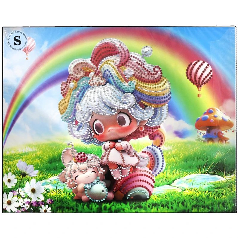 بازی آموزشی سمید مدل ساخت تابلو نقاشی الماسی طرح عروسکی کد 108