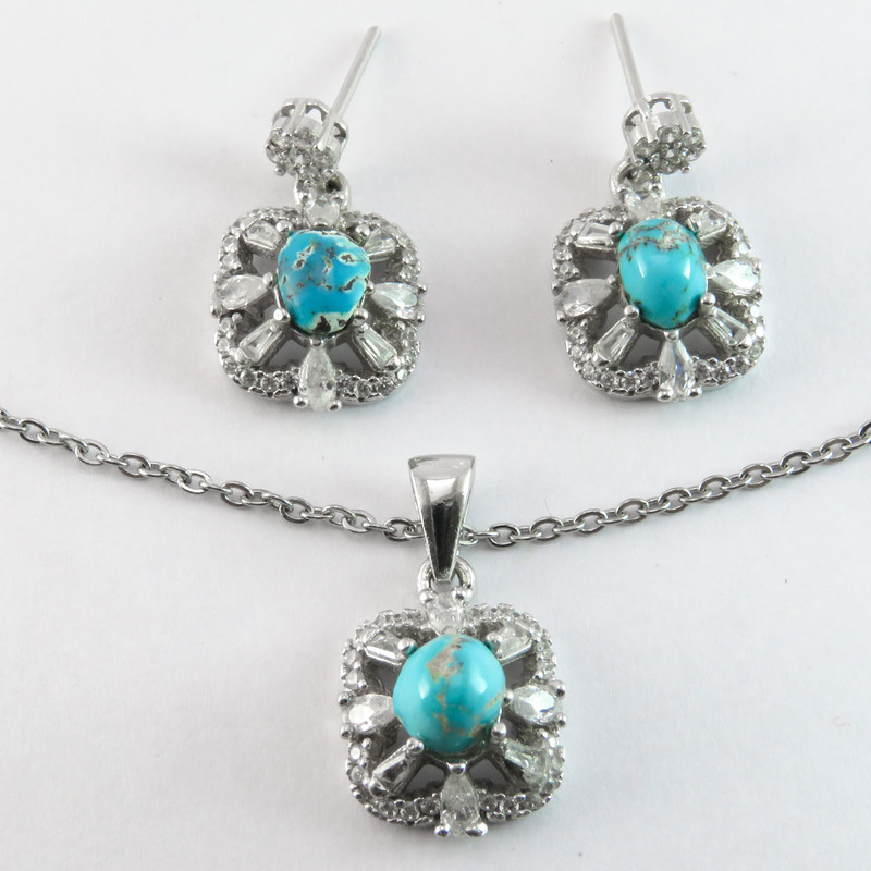 نیم ست نقره زنانه کد AV035-2