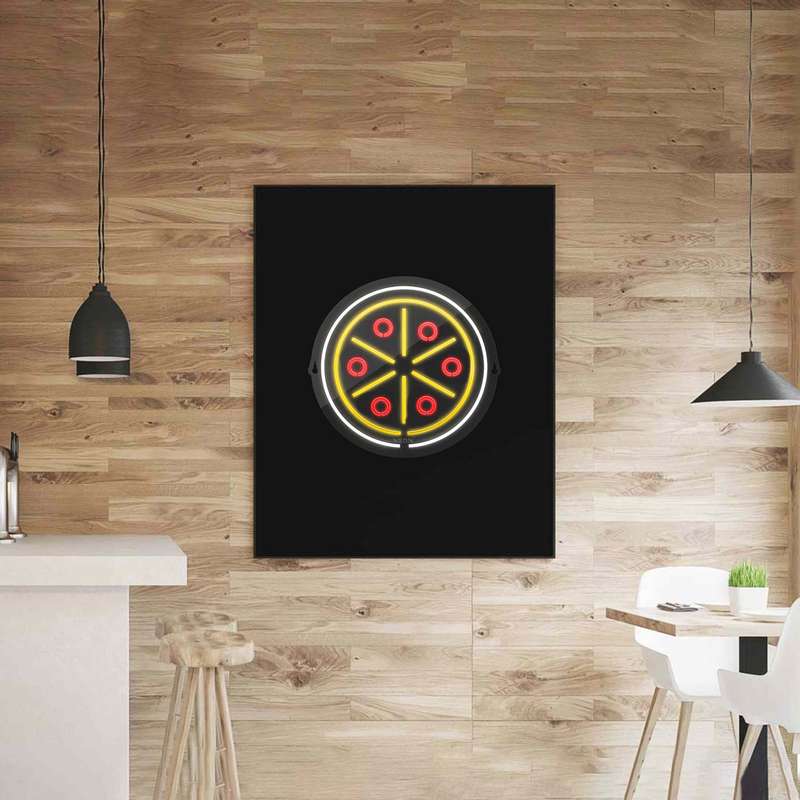 چراغ دیواری نئون دیزاین طرح Pizza_YL