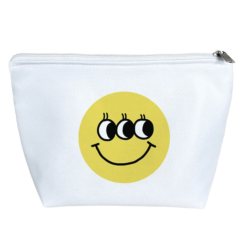 کیف لوازم آرایش دخترانه خندالو مدل ایموجی سه چشم کد 7107