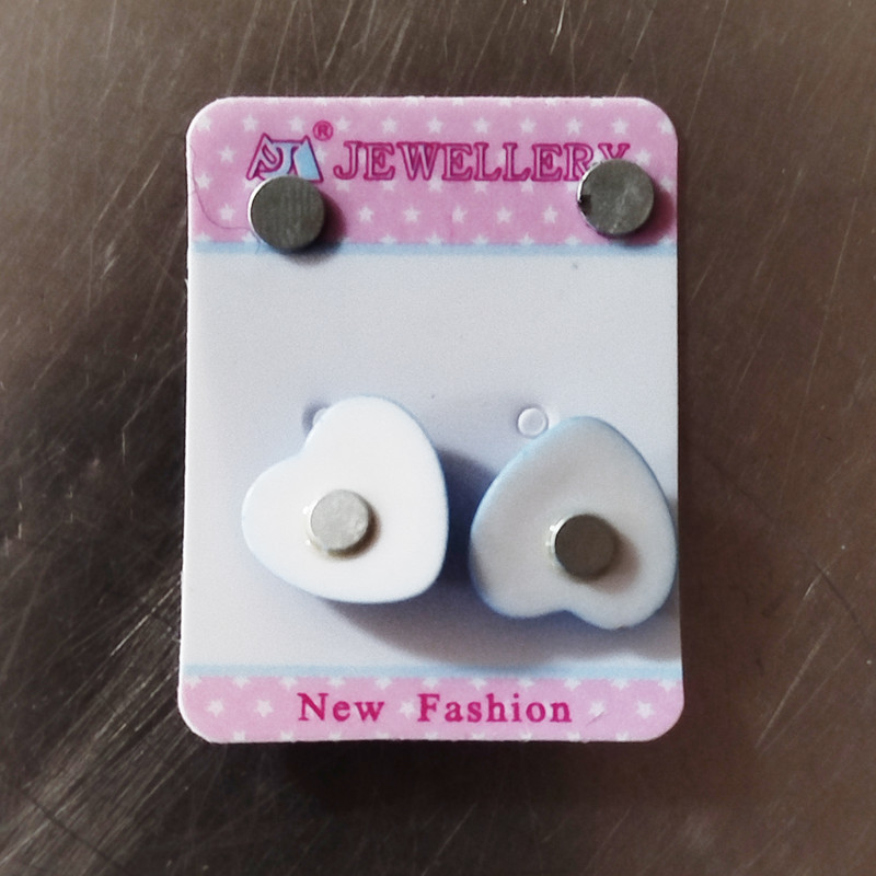 گوشواره زنانه مدل قلب کد 1012 بسته 2 عددی