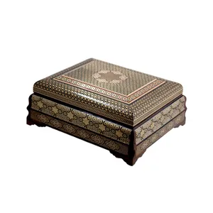جعبه جواهر خاتم کاری رستا طرح 24-16-101