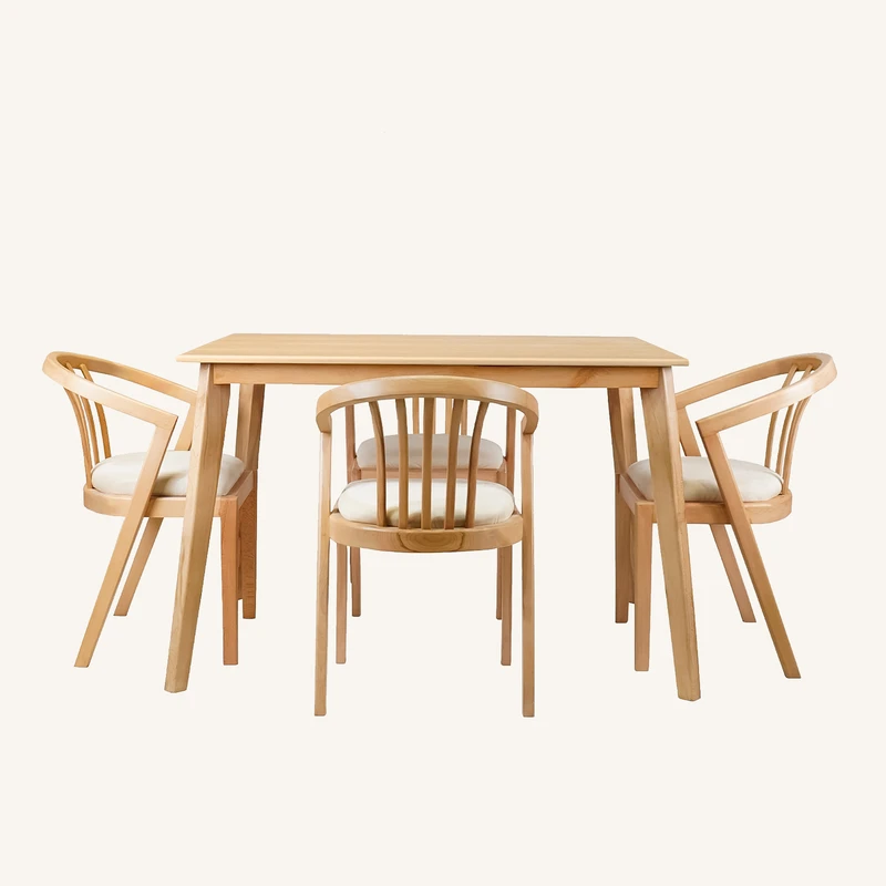 میز و صندلی ناهارخوری چهار نفره مدل گندم خودرنگ