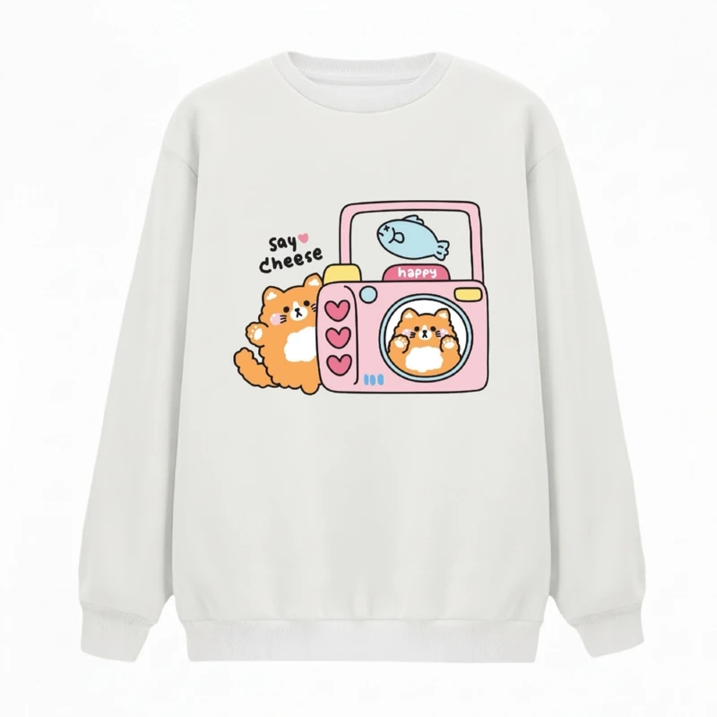 سویشرت زنانه مدل گربه عکاس 