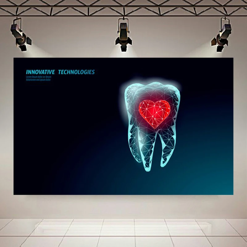 پوستر دیواری طرح دندانپزشکی و تکنولوژی مدل دندان زنده کد AR304351