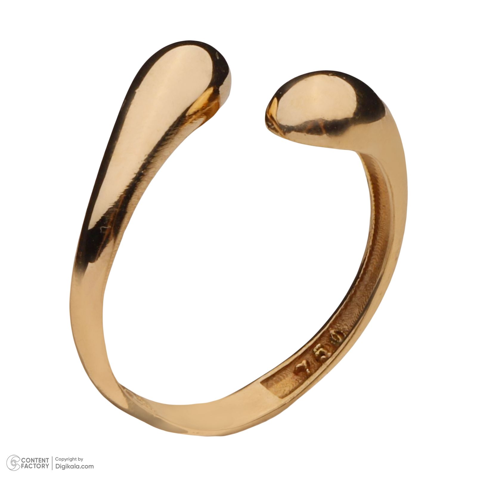 انگشتر طلا 18 عیار زنانه رستا گالری مدل H95 - - 3