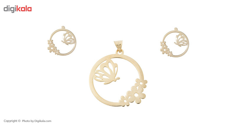 نیم ست طلا 18 عیار زنانه رزا مدل SG106