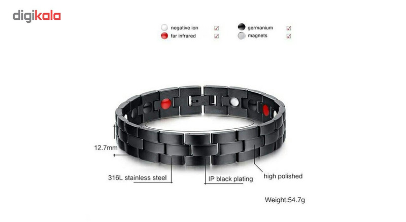 دستبند مغناطیسی سلامت مدل BLACK MAGNETIC