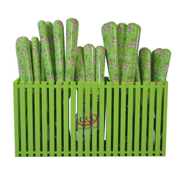 سرویس قاشق و چنگال 31 پارچه سی اند اس مدل Floral Rose Butterfly سرویس قاشق و چنگال 31 پارچه سی اند اس مدل Floral Rose Butterfly