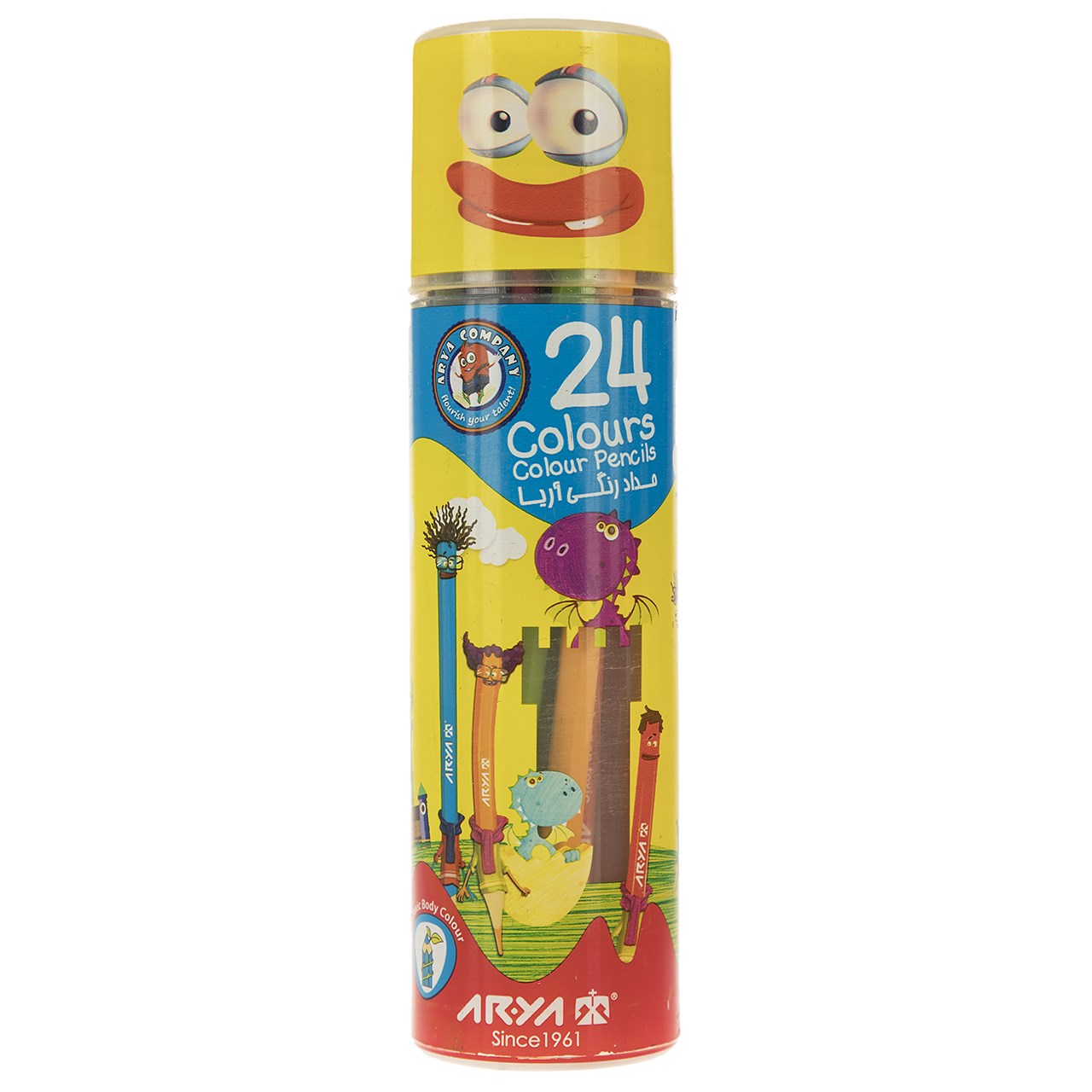 نکته خرید - قیمت روز مداد رنگی 24 رنگ آریا مدل 3052 مناسب برای پسران خرید