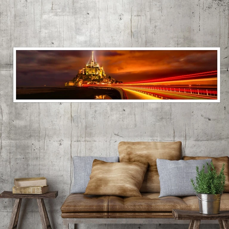 تابلو بکلیت طرح قلعه مونت سنت میشل مدل کشیده W-7476