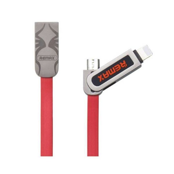 کابل تبدیل USB به microUSB و لایتنینگ ریمکس مدل RC-067t Armor به طول 1 متر کابل تبدیل USB به microUSB و لایتنینگ ریمکس مدل RC-067t Armor به طول 1 متر