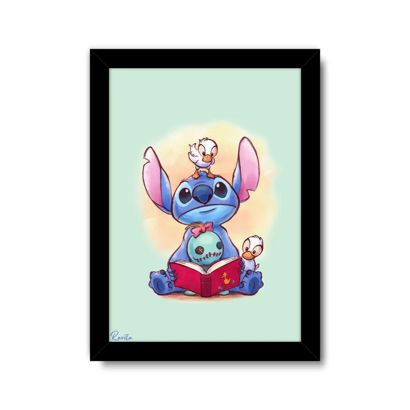 تابلو راویتا طرح استیچ کد 3605 فریم مشکی