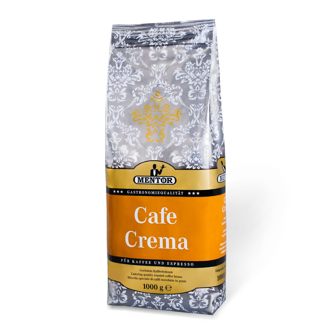 بسته دانه قهوه منتور مدل Cafe Crema مقدار  1000 گرم