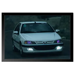 تابلو بکلیت طرح ماشین و خودرو پژو پارس مدل b-po1524 فریم مشکی