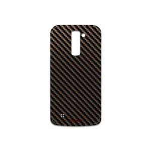MAHOOT Glossy-Brown-Fiber Cover Sticker for LG K10