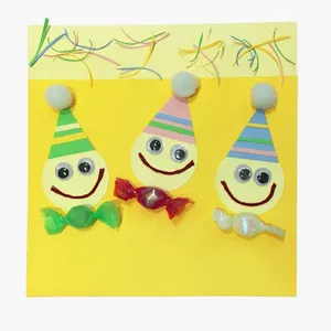کارت پستال طرح آدمک آبنباتی بسته 10 عددی