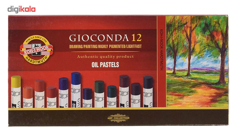 پاستل روغنی 12 رنگ کوه نور مدل 8352