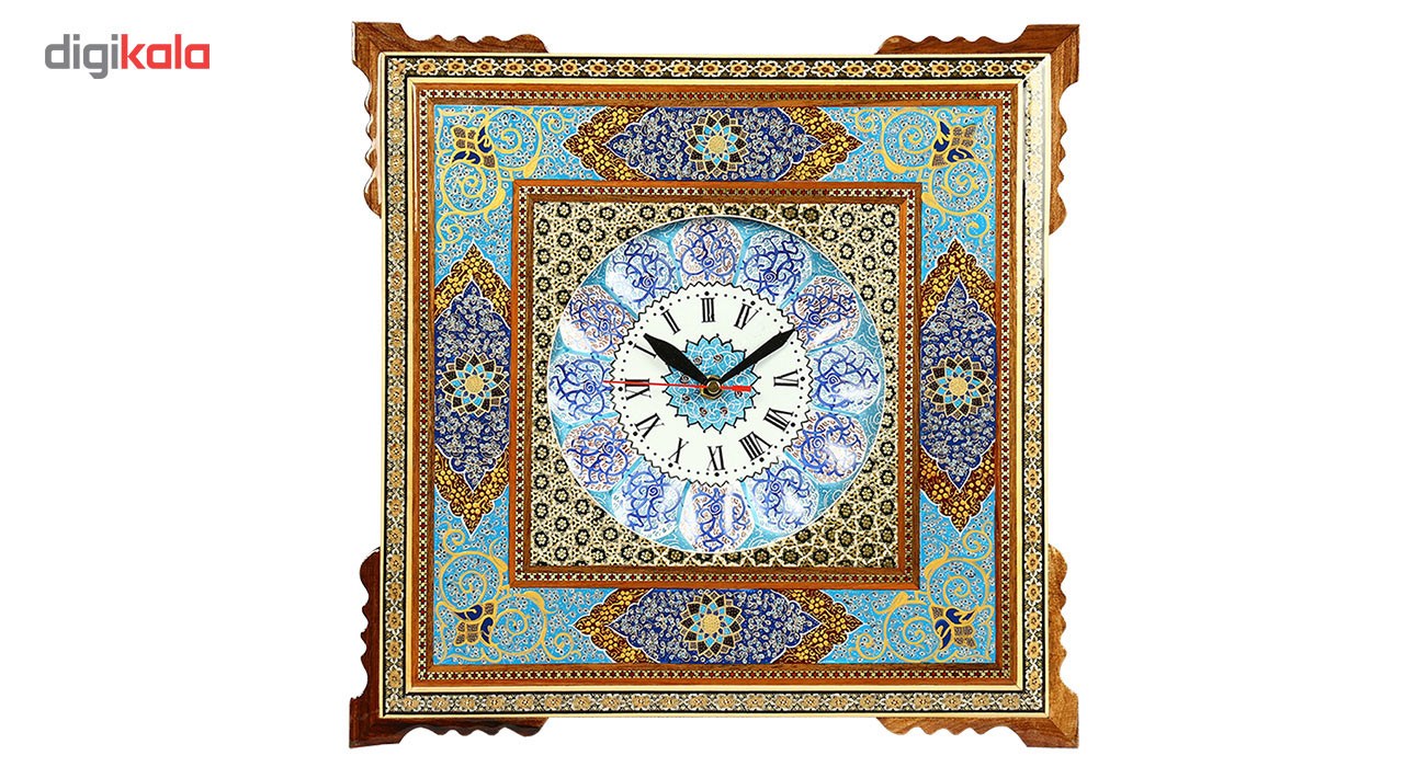 Inlay handicraft clock of Goharan gallery, Miniature 1222 Model