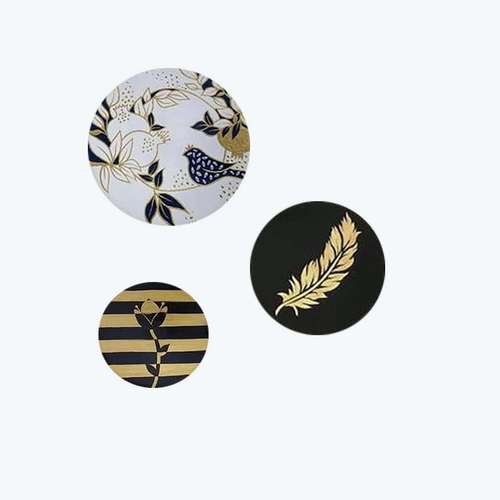 بشقاب دیوارکوب سفالی مدل خاص مجموعه 3عددی