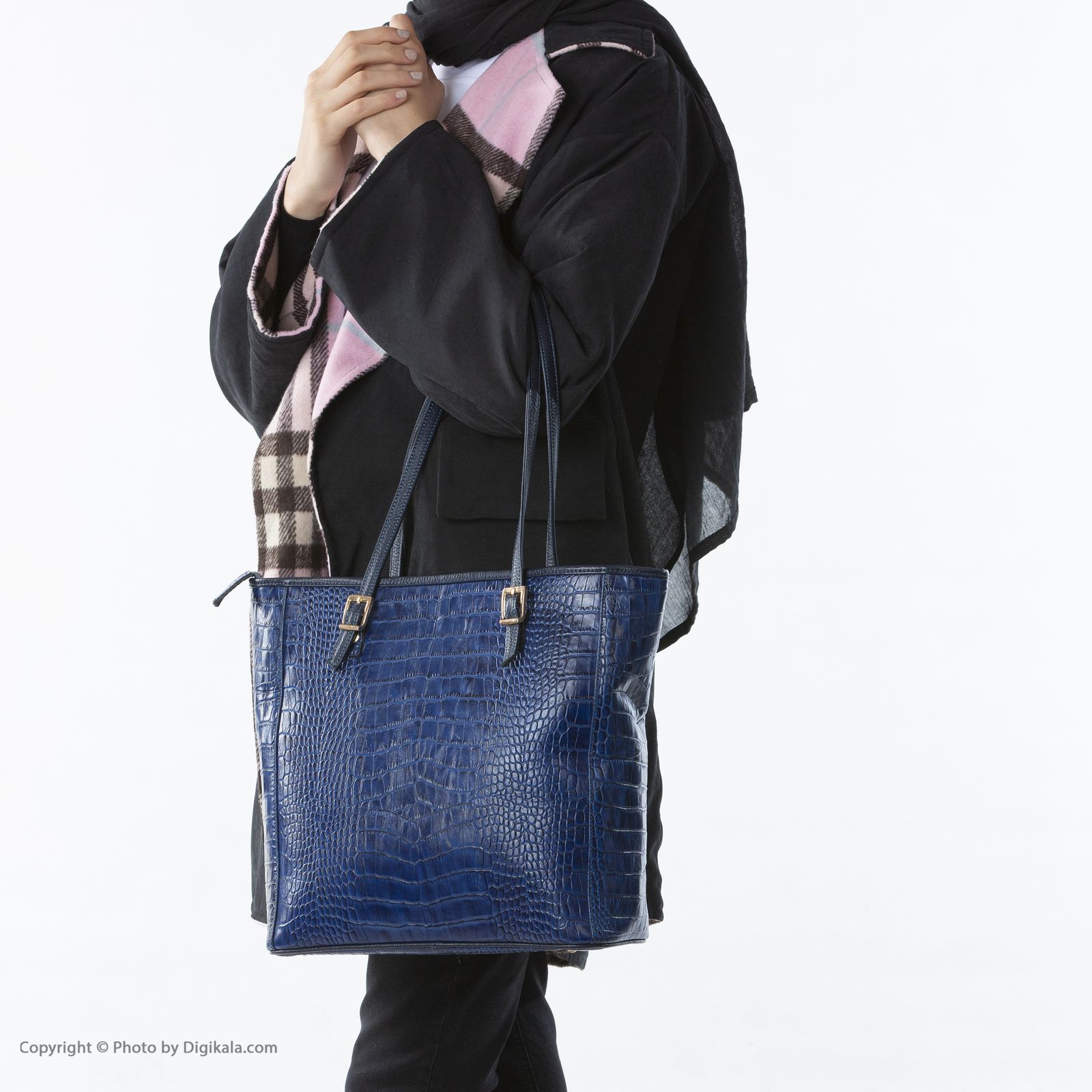 کیف دوشی زنانه چرم کروکو مدل 102040048 -  - 2