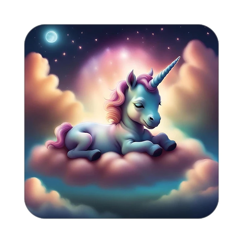 زیر لیوانی کاکتی طرح اسب تک شاخ و یونیکورن مدل mp29219