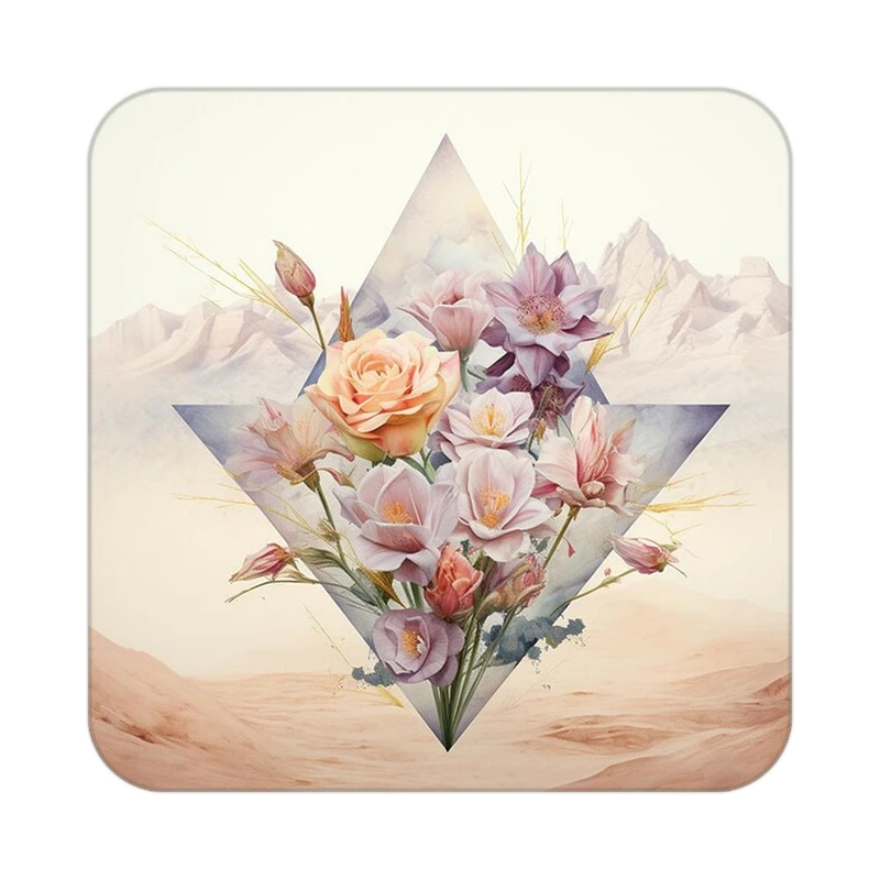 زیر لیوانی کاکتی طرح گل مدل mp16236