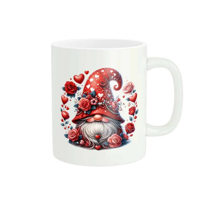 ماگ پادآفرین مدل عشق طرح عروسکی گل قلب شکلات کد PM1564