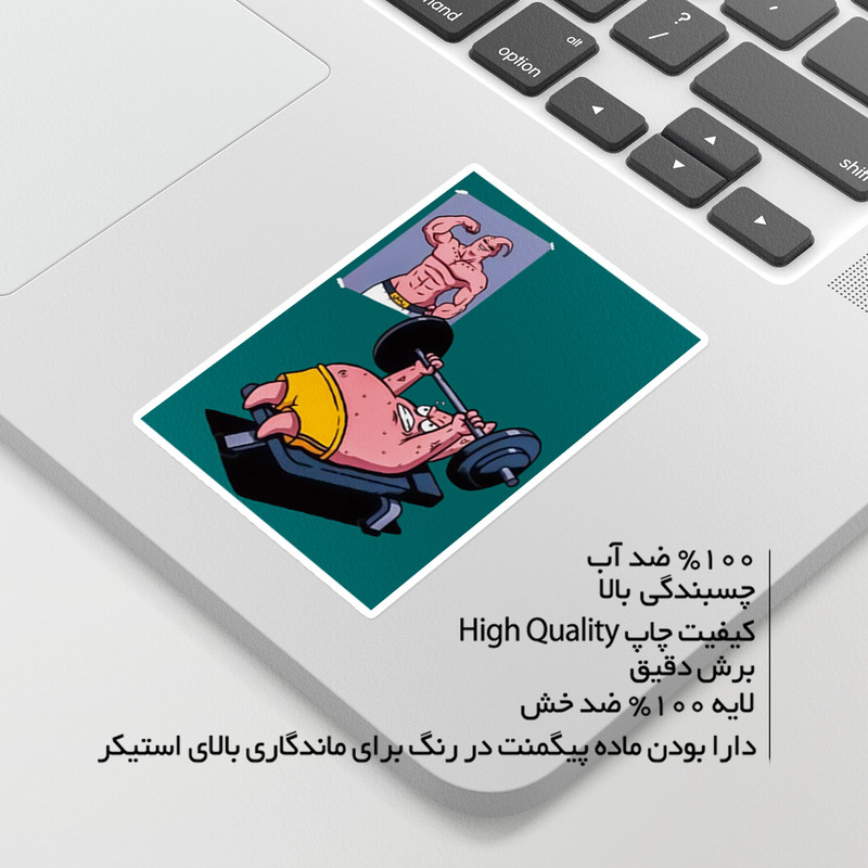 استیکر لپ تاپ ماسا دیزاین طرح پاتریک مدل STK1359