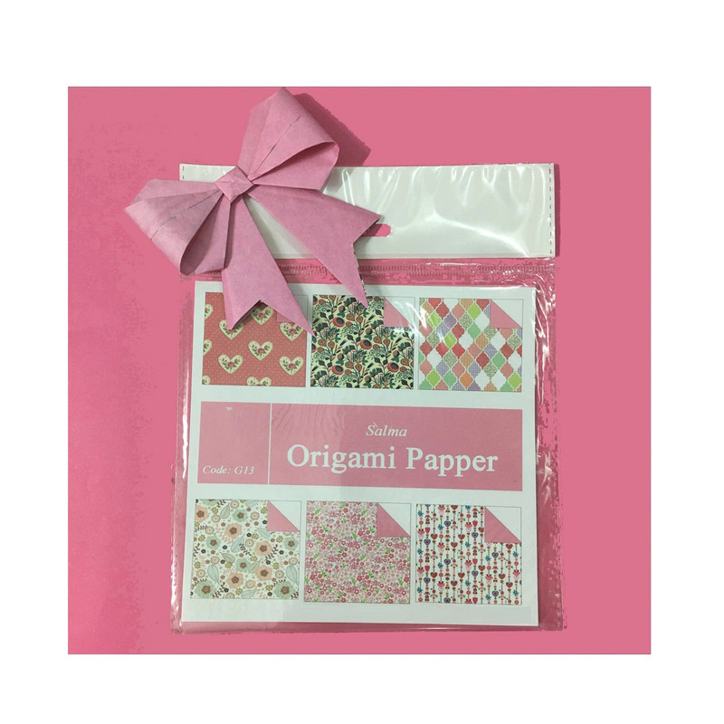 کاغذ اوریگامی سلما مدل گلدار کد G-13 بسته 48 عددی