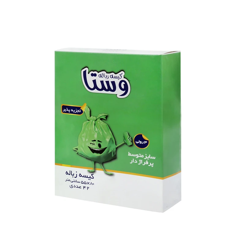کیسه زباله وستا مدل 80*50 بسته 42 عددی