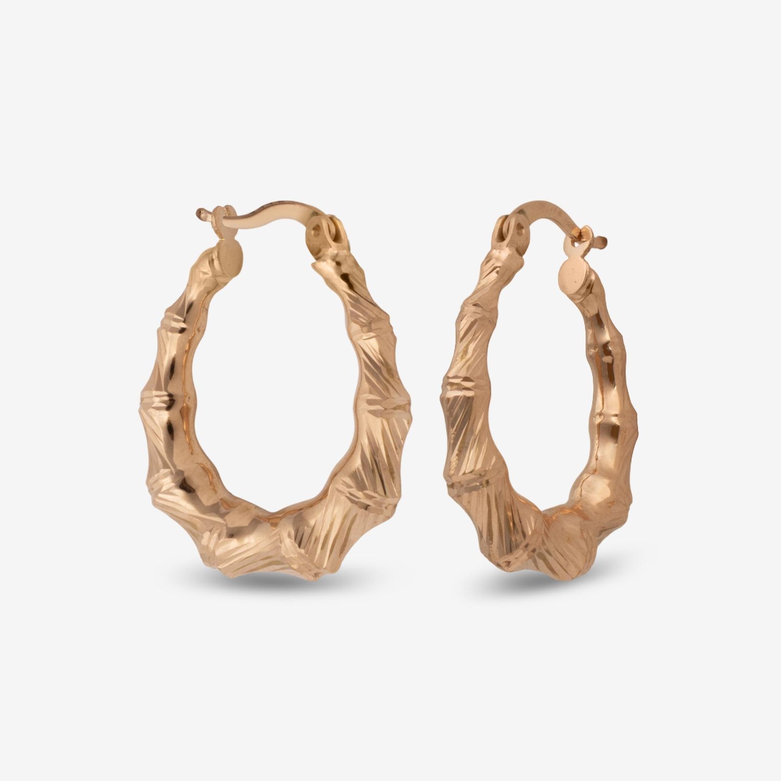 گوشواره کلیپسی طلا 18 عیار زنانه حافا گلد مدل بامبو کد e015 -  - 1