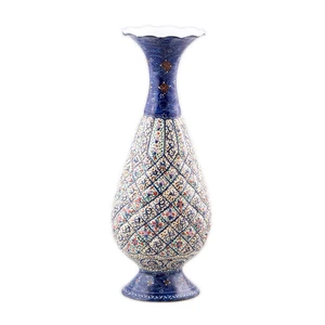 گلدان میناکاری مسی رستا طرح صراحی1-12-102 ارتفاع 20 سانتی متر