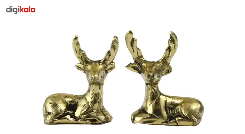 مجسمه برنزی طرح گوزن جفت کد 020030047 مجموعه 2 عددی