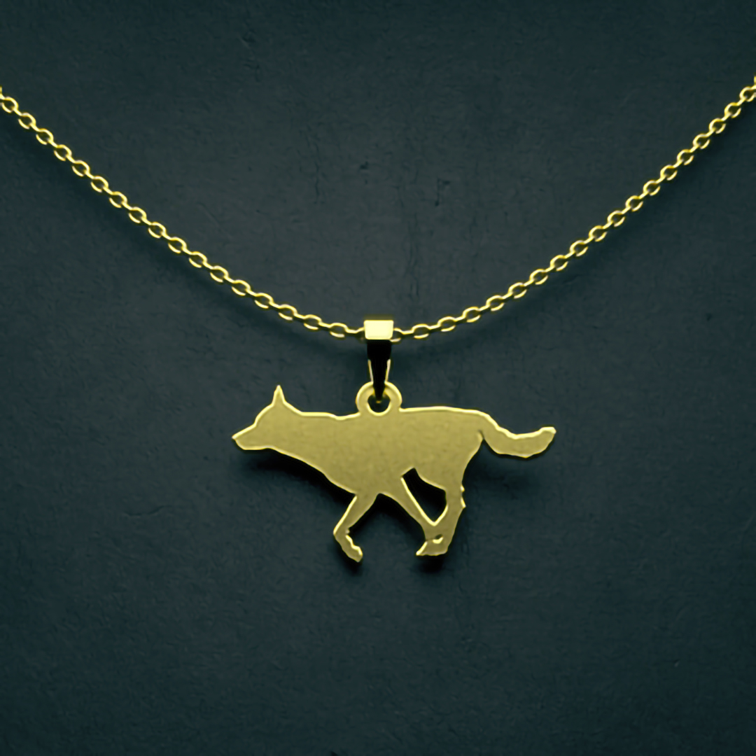 گردنبند طلا 18 عیار زنانه مدوپد مدل سگ کد J3-1-1124