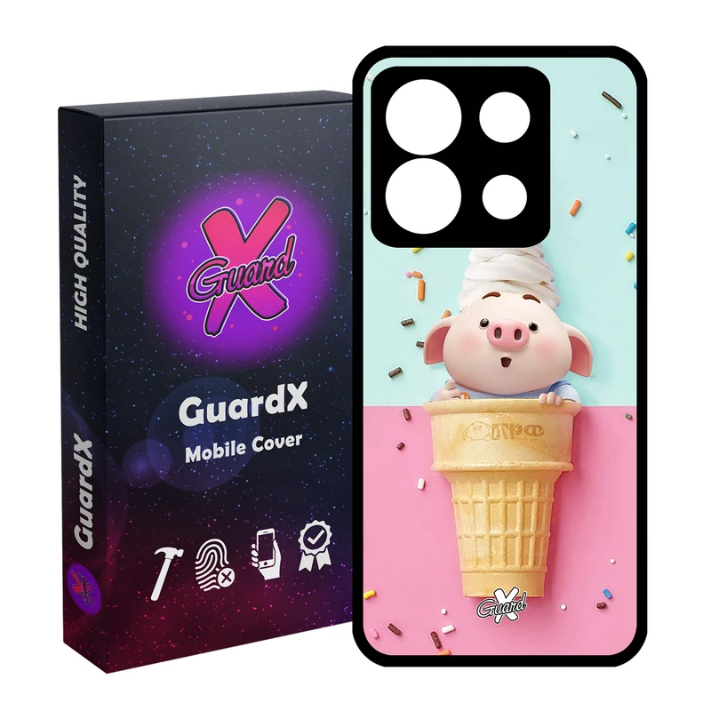 کاور گارد ایکس طرح Pig مدل Glass10026 مناسب برای گوشی موبایل شیائومی Redmi Note 13 5G
