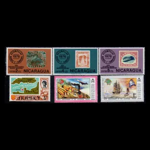 تمبر یادگاری مدل خارجی مجموعه 6 عددی 