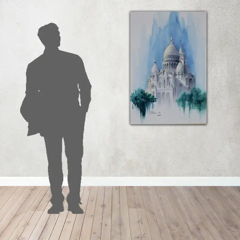 نقاشی آبرنگ طرح ابنیه کد 027