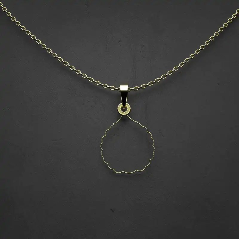 گردنبند طلا 18 عیار زنانه مدوپد مدل هندسی کد SS2-1-1162