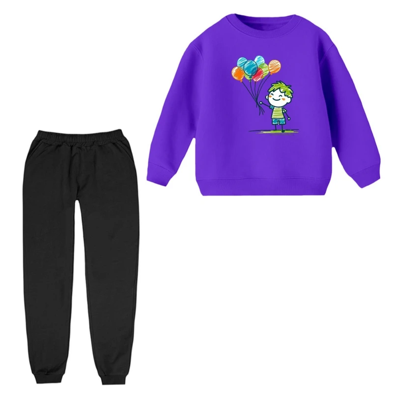 ست سویشرت و شلوار راحتی بچگانه مدل نقاشی پسرک 