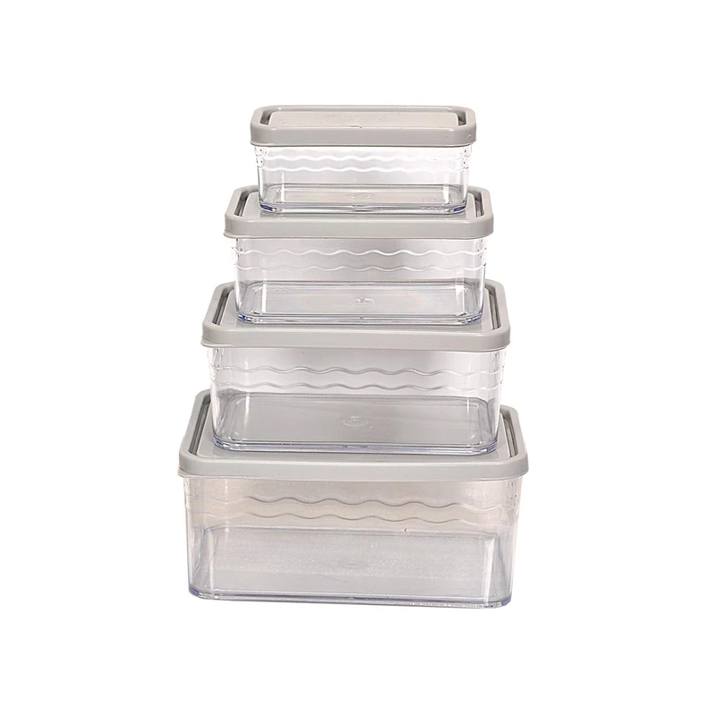 ظرف نگهدارنده مدل کلاسیک  مستطیل بسته 4 عددی