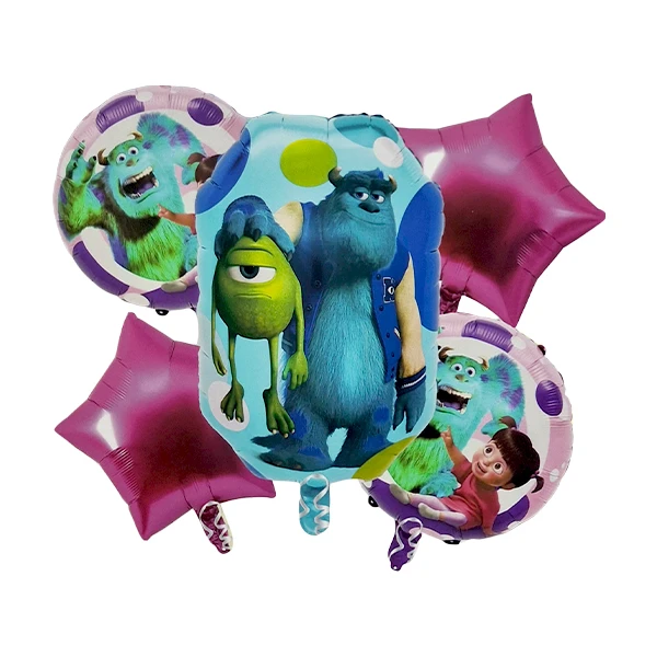 بادکنک فویلی مدل کارخانه هیولاها کد B1 مجموعه 5 عددی