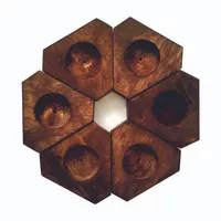 جاشمعی چوبی مدل ایکس مجموعه شش عددی